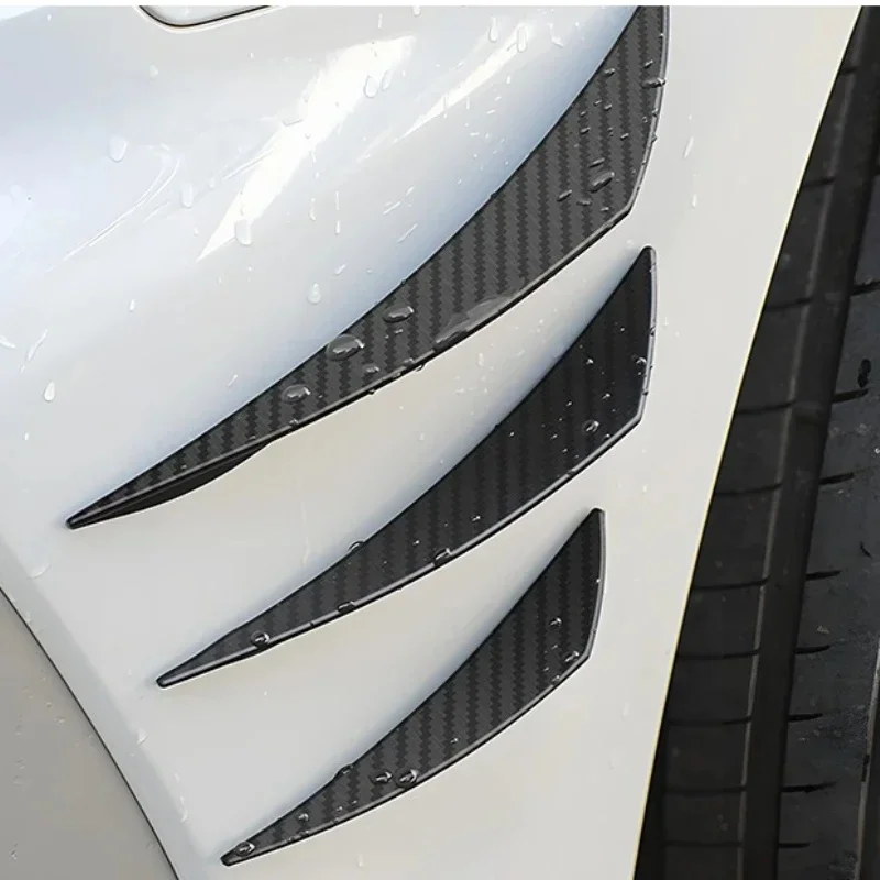 4/6pcs Universal Front Bumper Lip Decoration Diffuser Splitter Fins Body Spoiler Canards Valence Chin Car Tuning Canard Decor