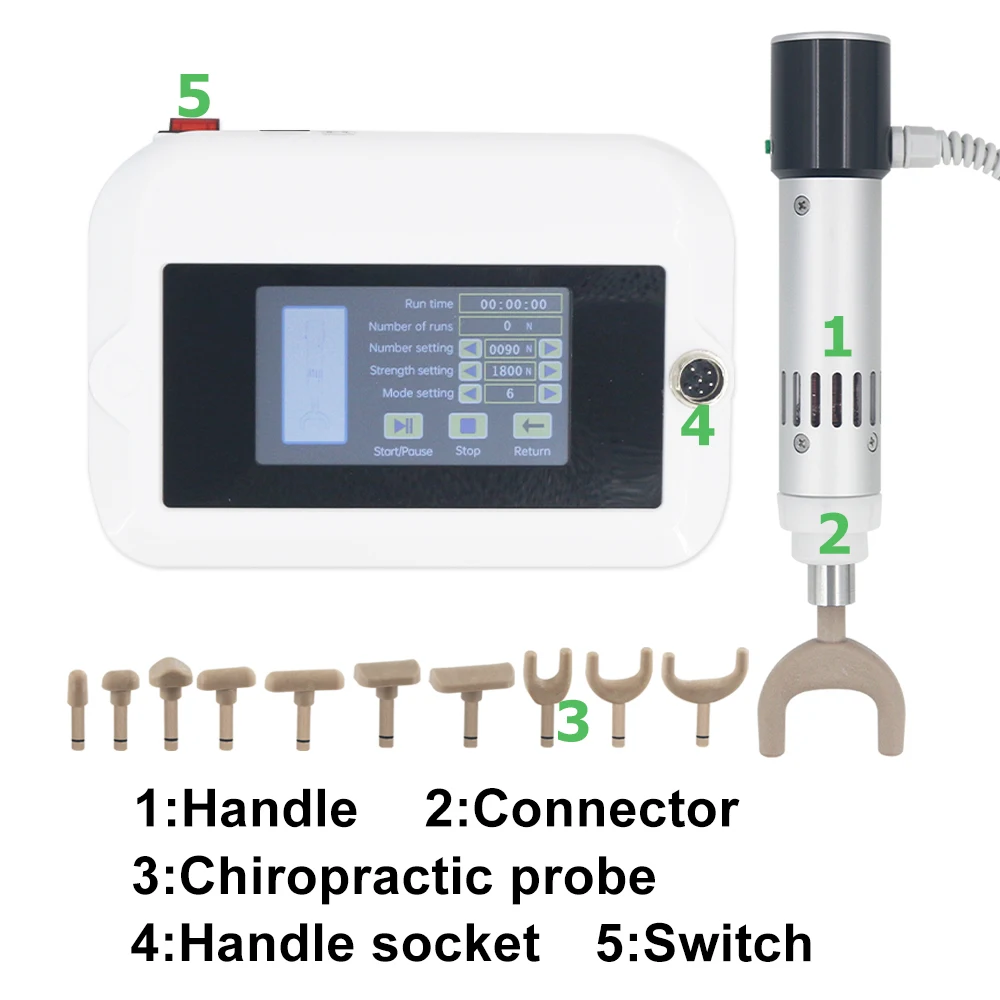 1800N Electric Chiropractic Correction Gun Relieve Muscle Tension Chiropractic Adjusting Tools Massage Spine Health Care