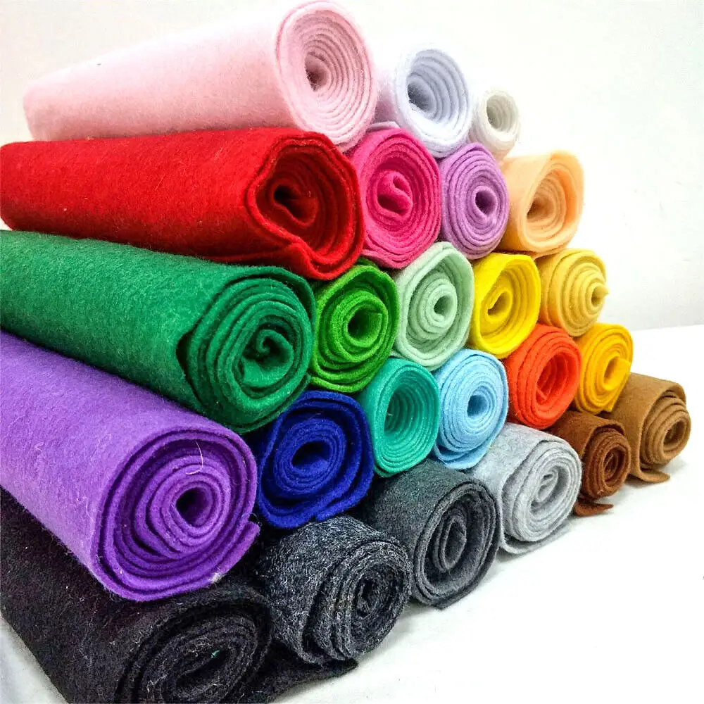 20x90cm Multicolor Soft Felt Fabric Non-woven Felt Fabric Sheet Patchwork DIY Sewing Doll Craft Accessories Material 1.4mm Thick