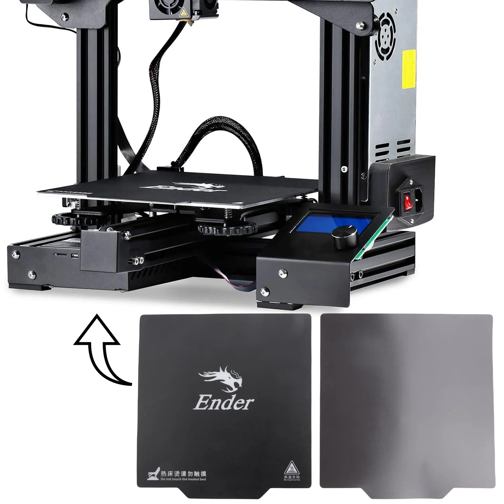 Highly Recommended-9.2 Inch X 9.2 Inch Ender-3 Printer Part Magic Magnetic Build Surface Bed Paper Label With Label 235 X 235