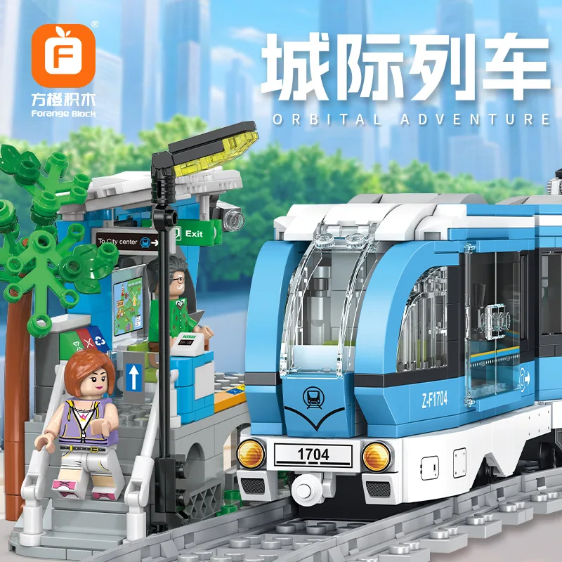 

862pcs Interconnected Train High-Speed Railway Track Building Blocks Children's Assembly Toy Educational Playset NO.1704