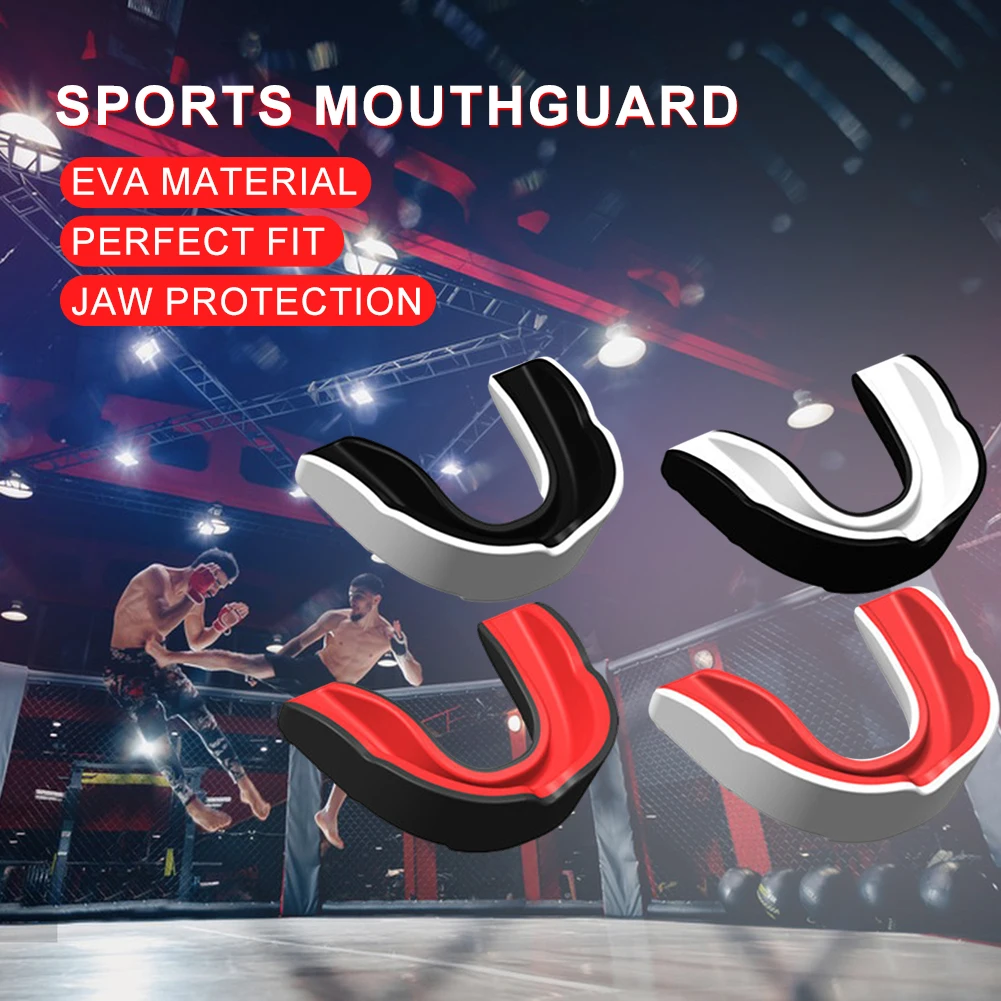 

4Pcs Mouth Guard Boxing Gum Shield Mouthguard Slim Fit Sports Mouthguard for Football Wrestling Hockey Lacrosse Boxing