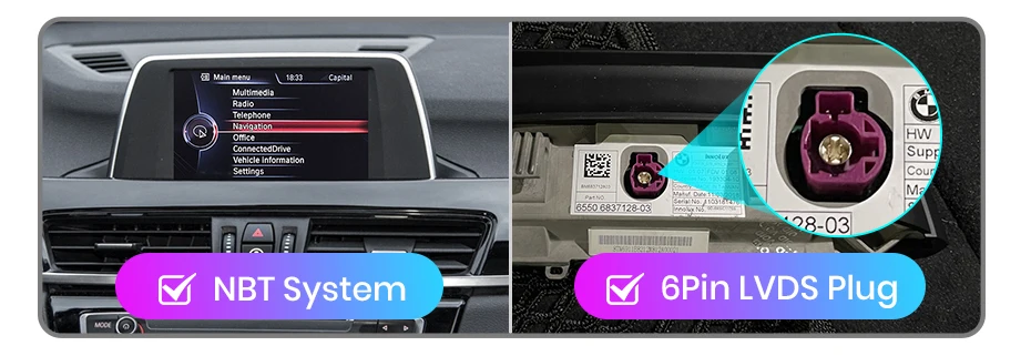 Junsun 12,3 zoll CarPlay Auto Radio Multimedia Für BMW X1 F48 X2 F49 2013-2020 NBT EVO System 4G WiFi Drahtlose Android Auto Stereo – Detail 1