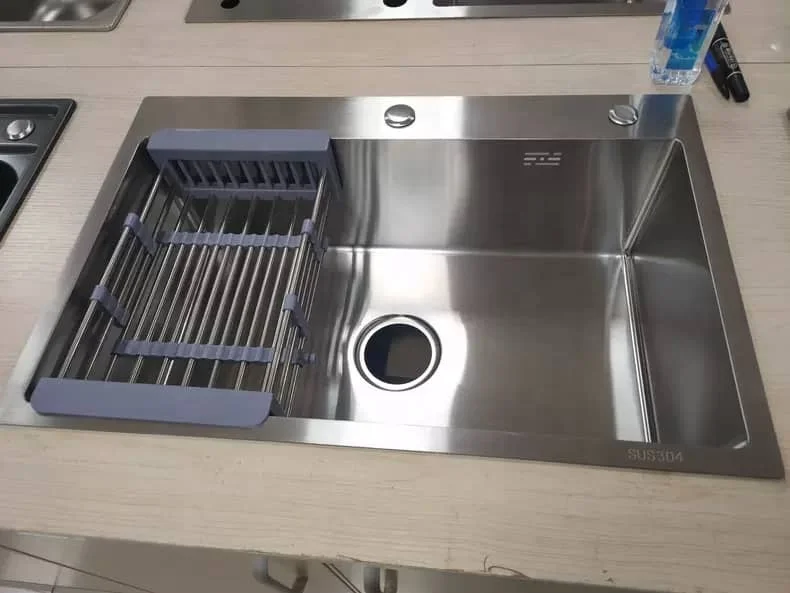 Top Selling Custom Hidden Kitchen Sink 15*19*10 Inch Stainless Steel Undermount Ledge Workstation Quality Design Single Bowl One