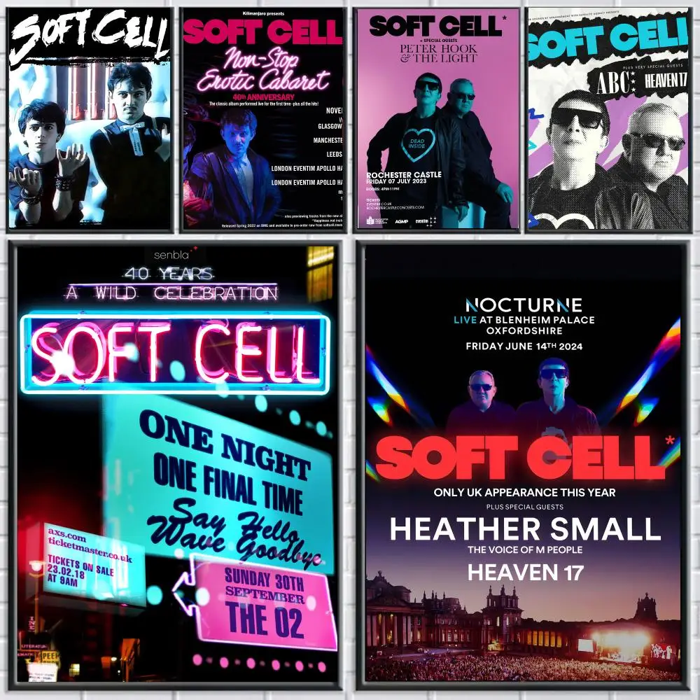 band S-Soft Cell-L Poster Peel and Stick Wall Art for Cafe Office Bar and Home Decoration