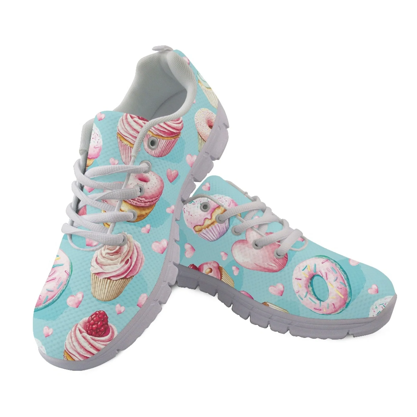 Coloranimal Sweet Dessert Print Fashion 2026 Breathable Athletic Shoes for Men Mesh & EVA Sole Running Sneakers Walking Shoes