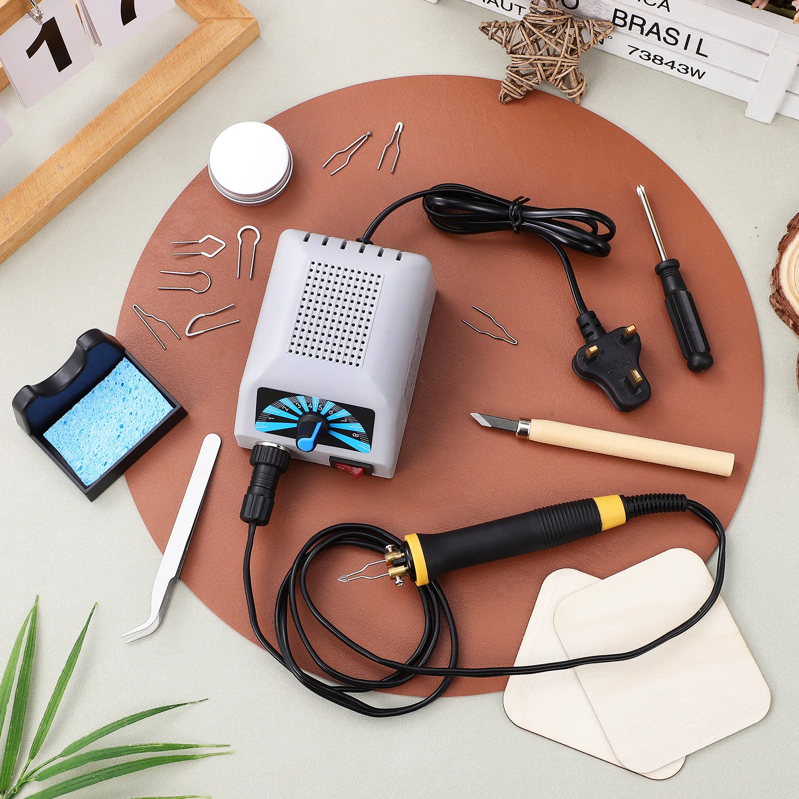 

Professional Pyrography Wood Burn Pen Kit Ergonomic Tool for Fine Engraving Embossing DIY Craft on Wood Paper