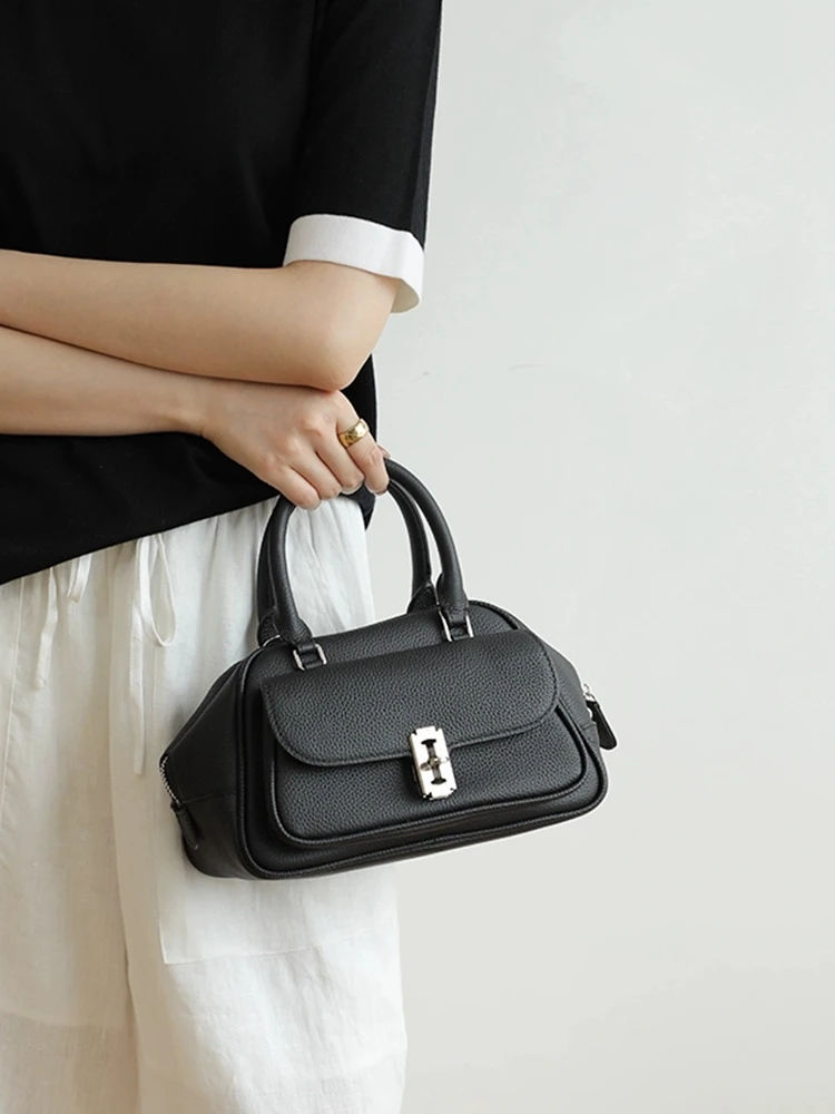 

Fashion Simple Unique Genuine Leather Women Tote Bag\Handbag Real Leather Lady Shoulder Crossbody Bag Phone Bag New