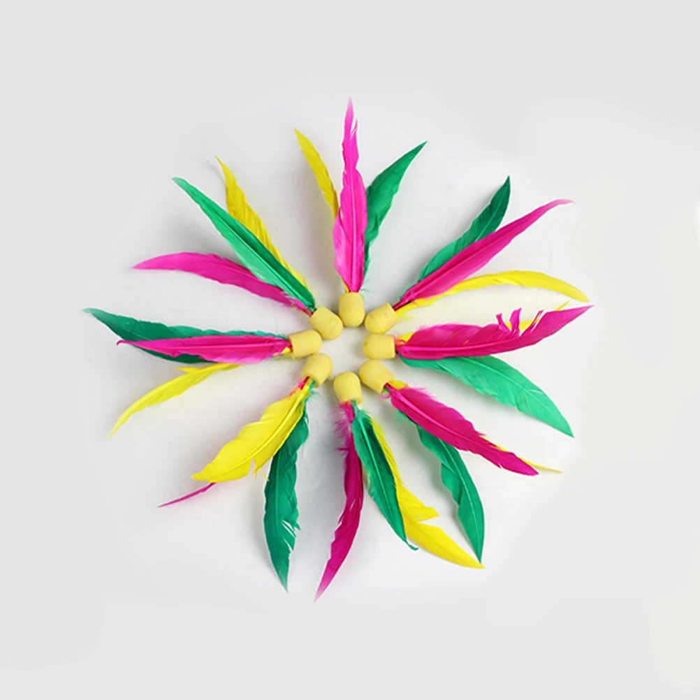 

10 PCS Badminton Racket Outdoor Shuttlecock Elastic Kids Set Children for Beach