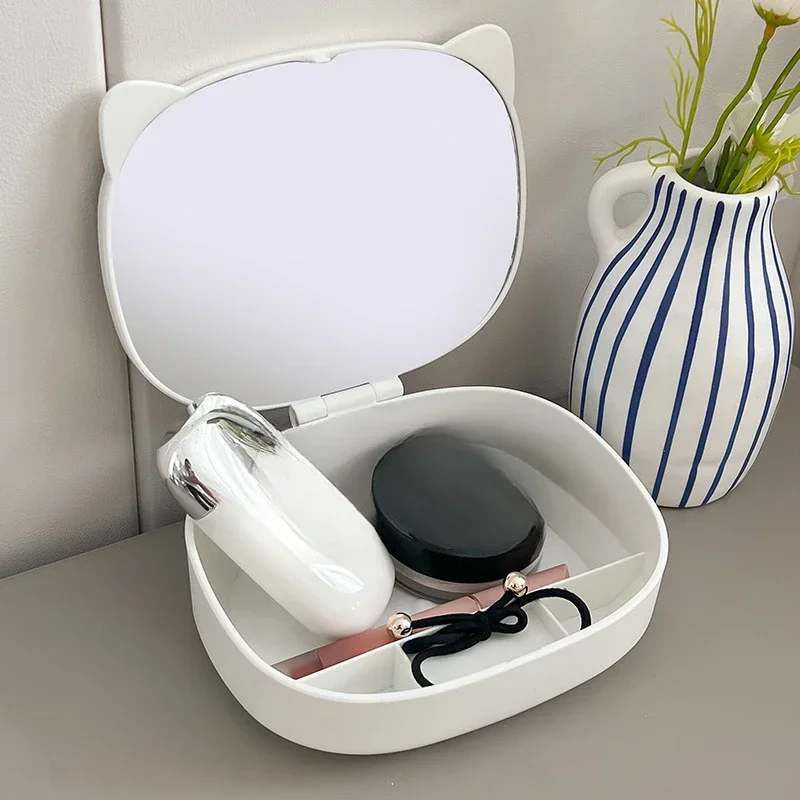 

Dresser Mirror Folding Cosmetic Mirror Women with Organizer Desktop Desktop Home Small Mother's Day Gift Party Favors