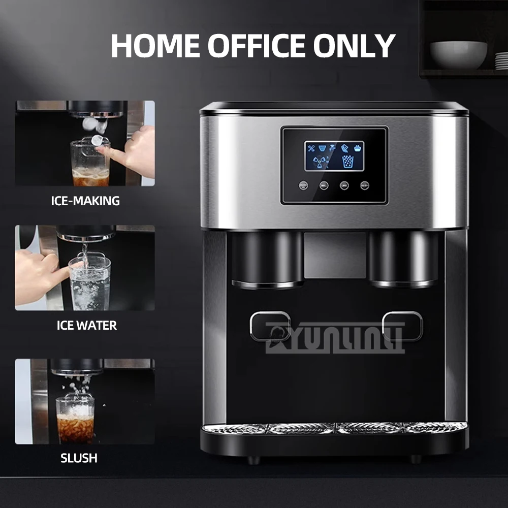 ماكينة صنع الثلج الأوتوماتيكية المحمولة 3 في 1 كسارة الثلج آلة المياه الباردة ماكينة Maquina De Gelo Em Cubos A Glace #4