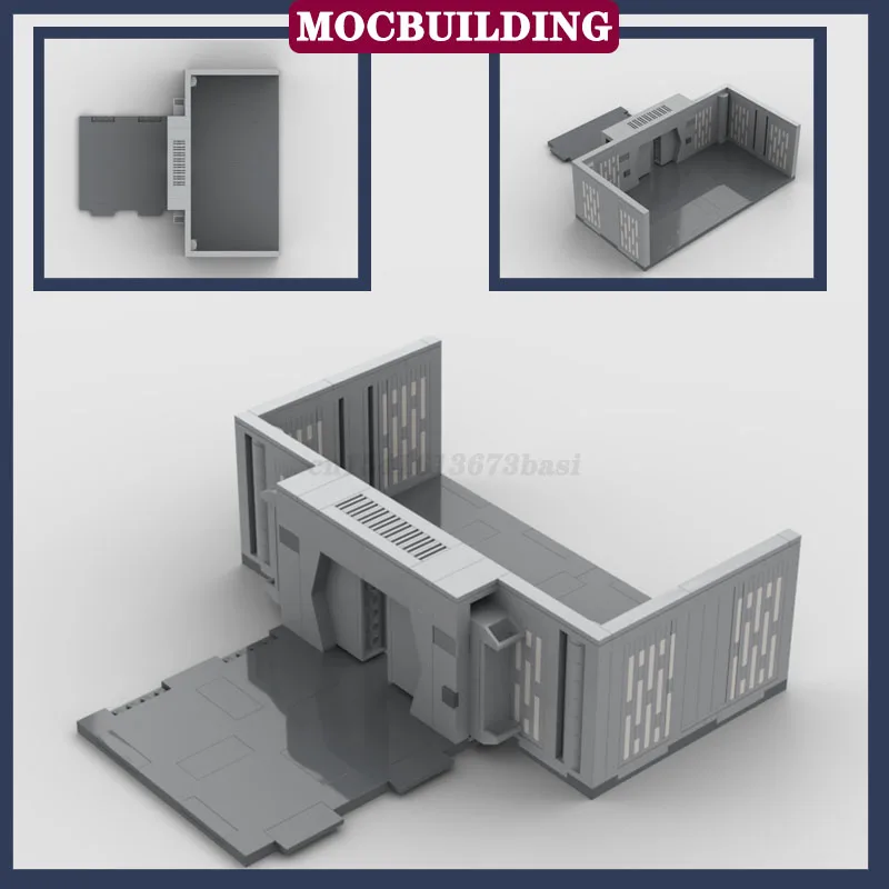 MOCBUILDING Raum Wars Außen Korridor System Armory Zimmer Gebäude Modell Baustein Montage MOC Sammlung Spielzeug Geschenk 6