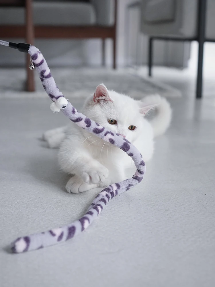 Katze Spielzeug Feder Katze Teaser Zauberstab Katze Interaktives Spielzeug Lustige Raupe Bunte Stange Teaser Zauberstab Haustier Katze Liefert Katze Zubehör – Detail 12