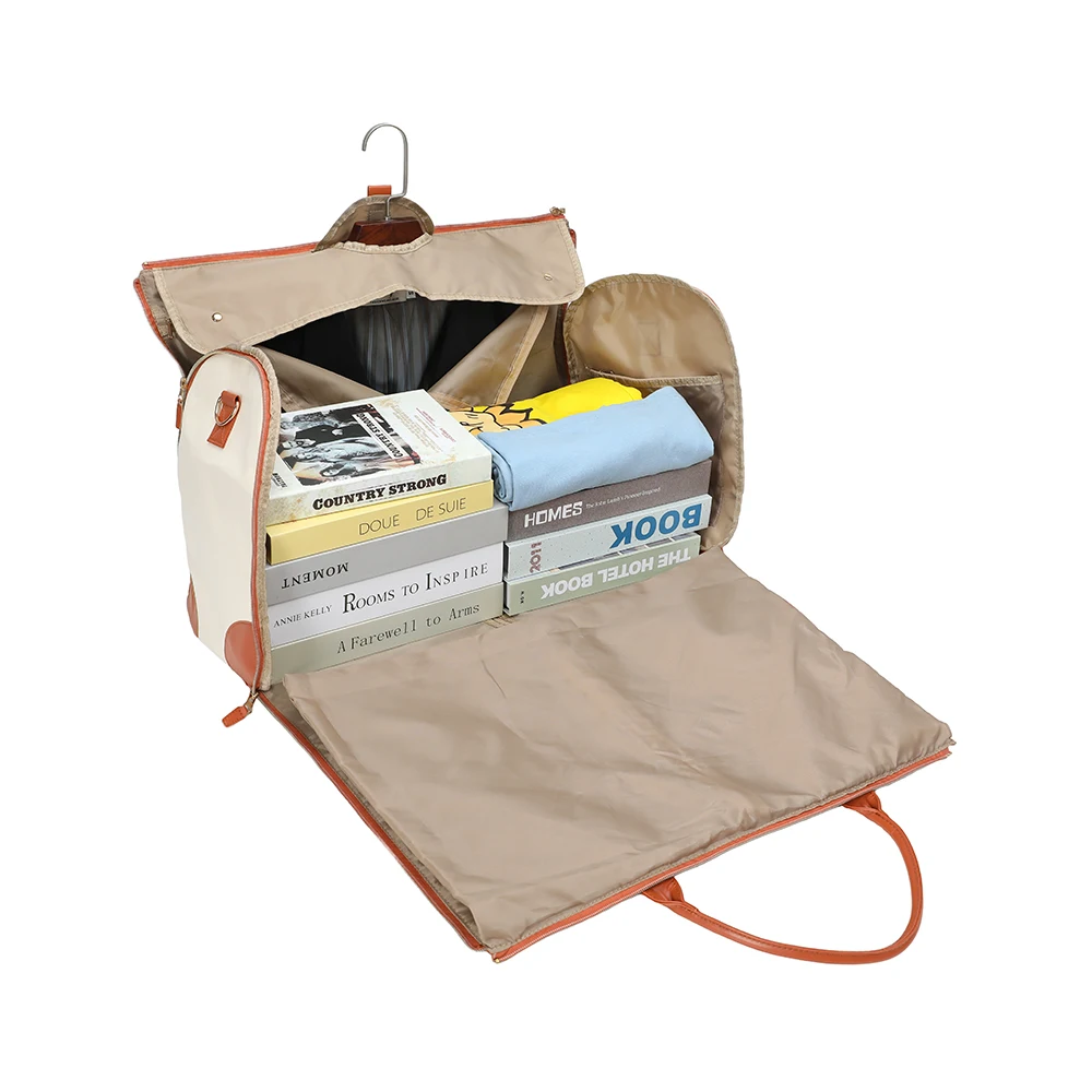 حقيبة تخزين بدلة كبيرة قابلة للطي من البولي يوريثان حقيبة يد نسائية ذات سعة عالية حقيبة يد للسفر والرياضة في الهواء الطلق منظم متعدد الوظائف