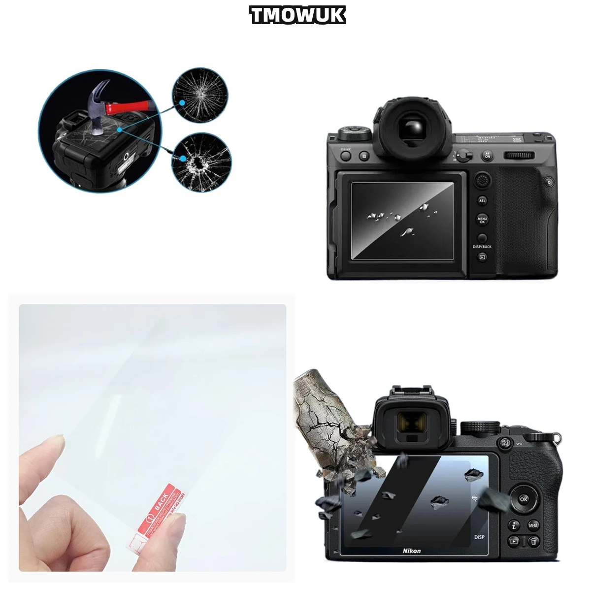 

For Canon 3000D 4000D 3D Curved Glass Protector - Precision Fit For DSLR LCD Displays