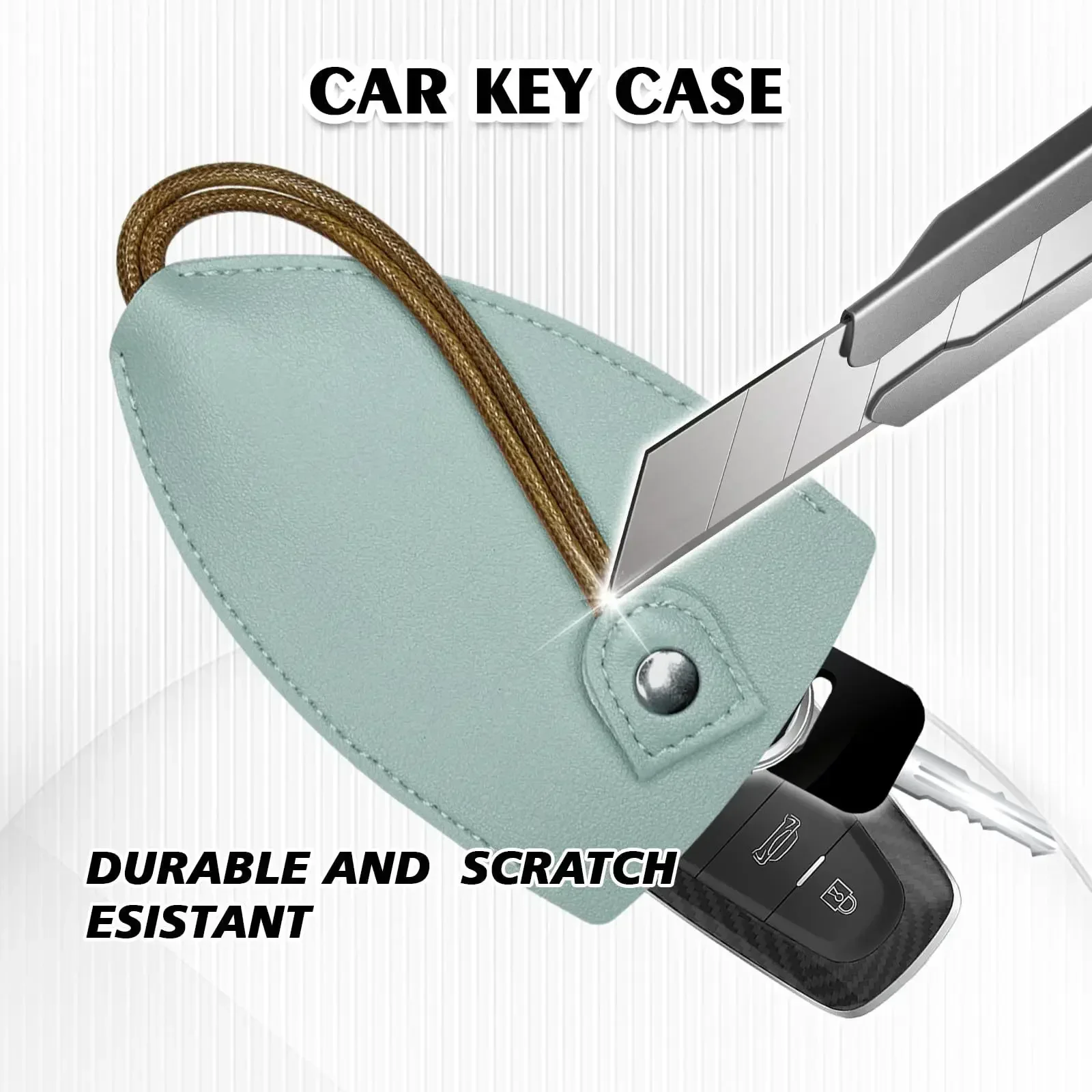 Pull Out Key Case Solid Color PU Leather Key Wallets Housekeepers Car Key Holder Case Leather Bag For Keys view 4