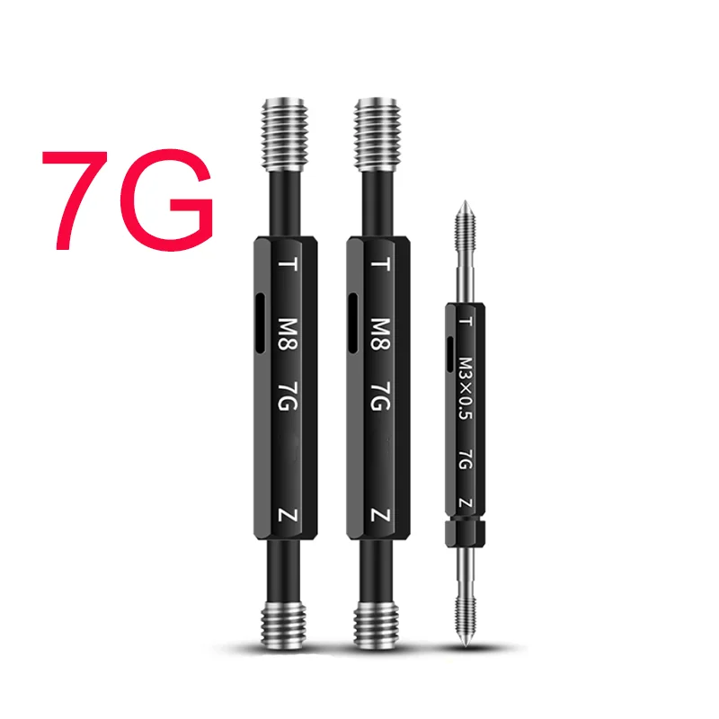 YRFL 1PCS Steel Mer-cury Gage Fine Thread Plug Gauge 7G M2 M3 M4 M5 M6 M8 M10 M12 M14 M16 M20 M22 M24