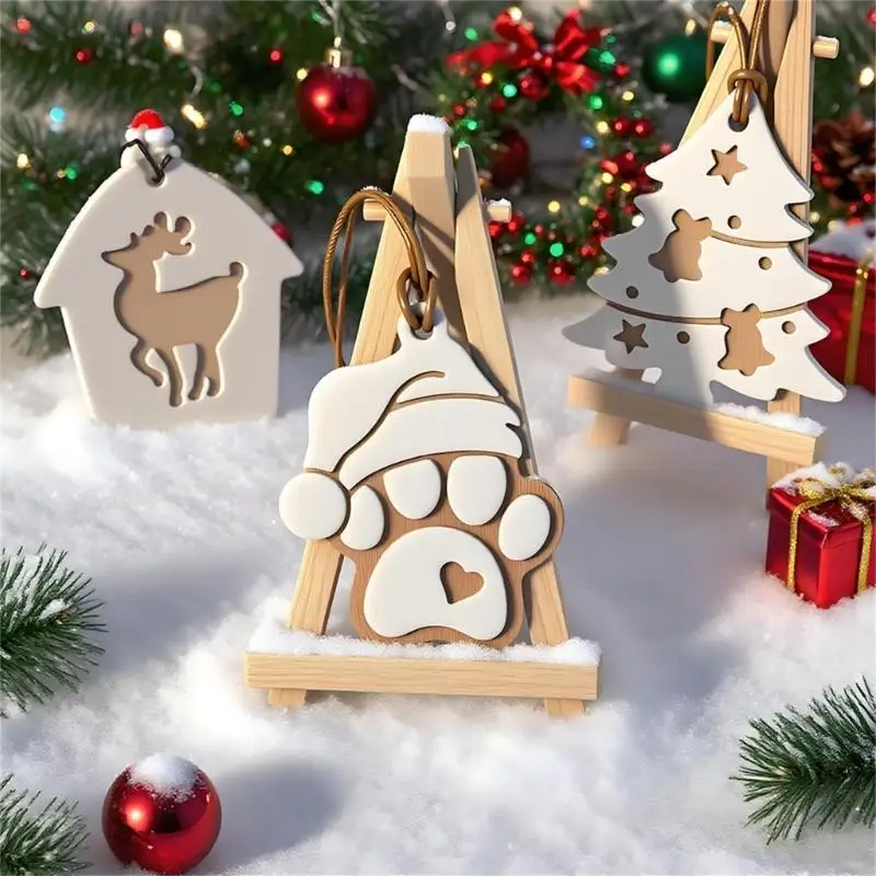 H8WB Christmas Craft Silicone Mould for Candle Reindeers Snowman Decoration