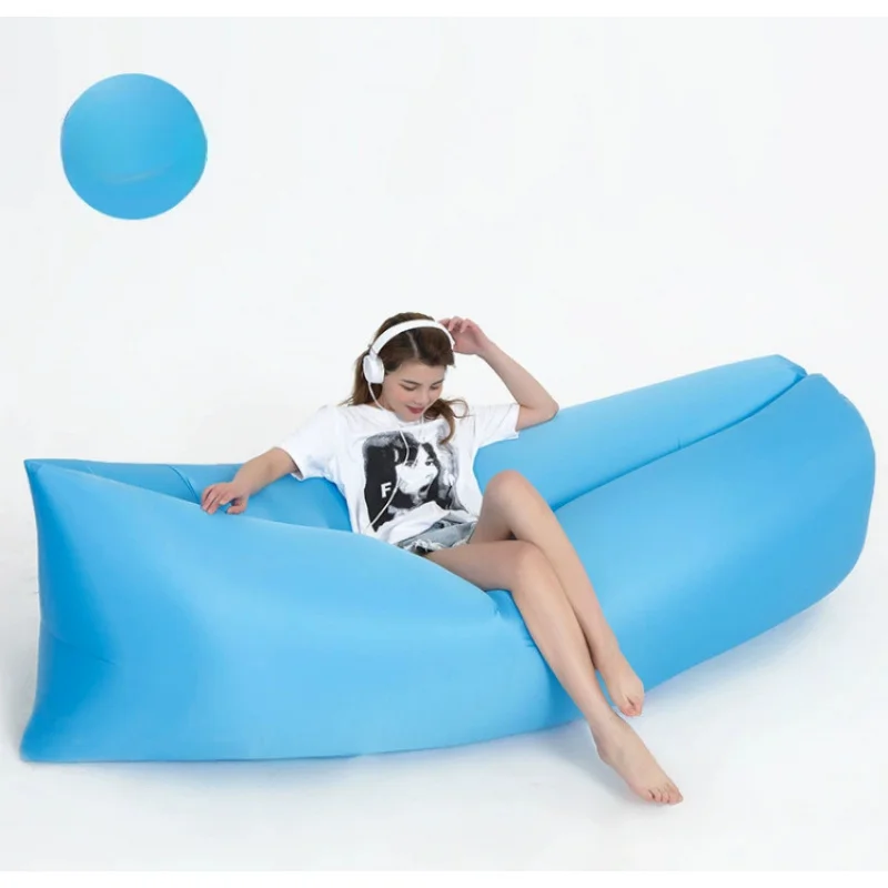 سريع أريكة قابلة للنفخ التخييم الهواء المتسكع الشاطئ كيس النوم المحمولة طوي أريكة هوائية للسفر نزهة في الهواء الطلق كرسي سرير كسول