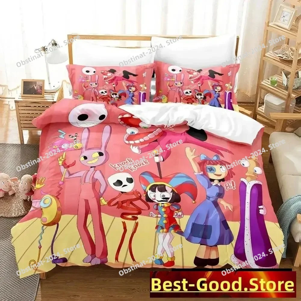 

3D Print Amazing Cartoon Digital Circus Printed Bed Set Duvet Cover Pillowcase Bedding Set Bed Linen Sheet Quilt Cover Full Size