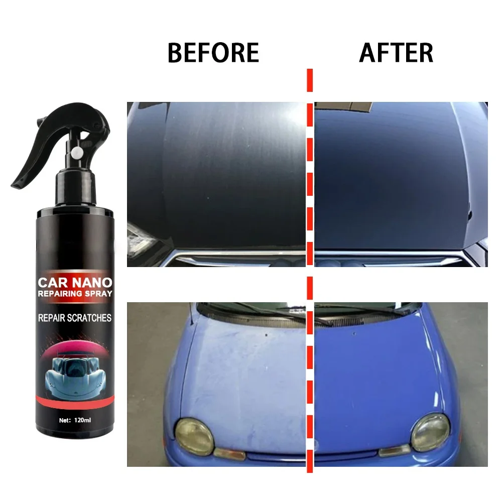 120/250/500ml Nano Auto Scratch Removal Spray Repair Polish Ceramic Coating Water Displacing Polishing Wax Car Accessories