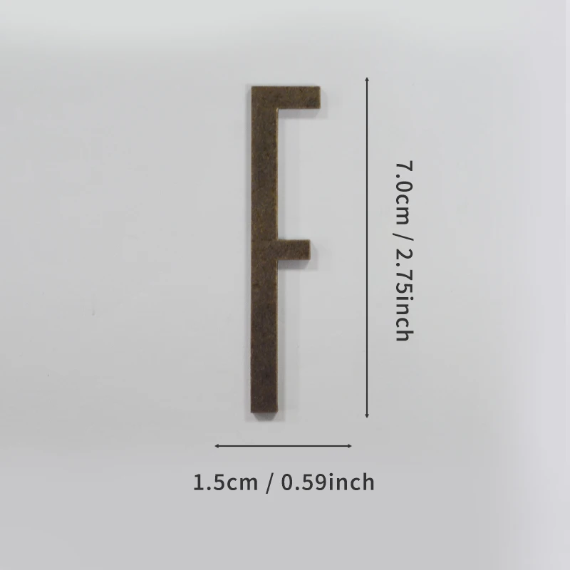 Selbstklebende Hausnummern aus Bronze, englische Alphabetbuchstaben aus Metall für Wohnung, Zimmer, Türschild, Tisch, Briefkasten, Nummernaufkleber, 7 cm – Detail 13