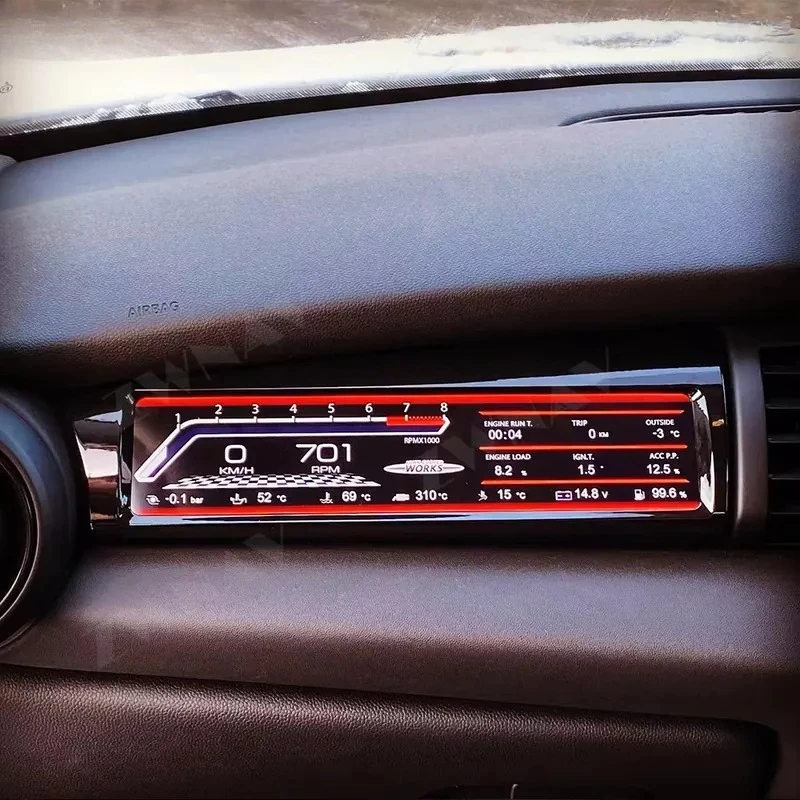 Newest LCD Digital Cluster Instrument for Mini F55 F56 F57 2015-2020 Armaturenbrett Co-pilot Display Passagier
