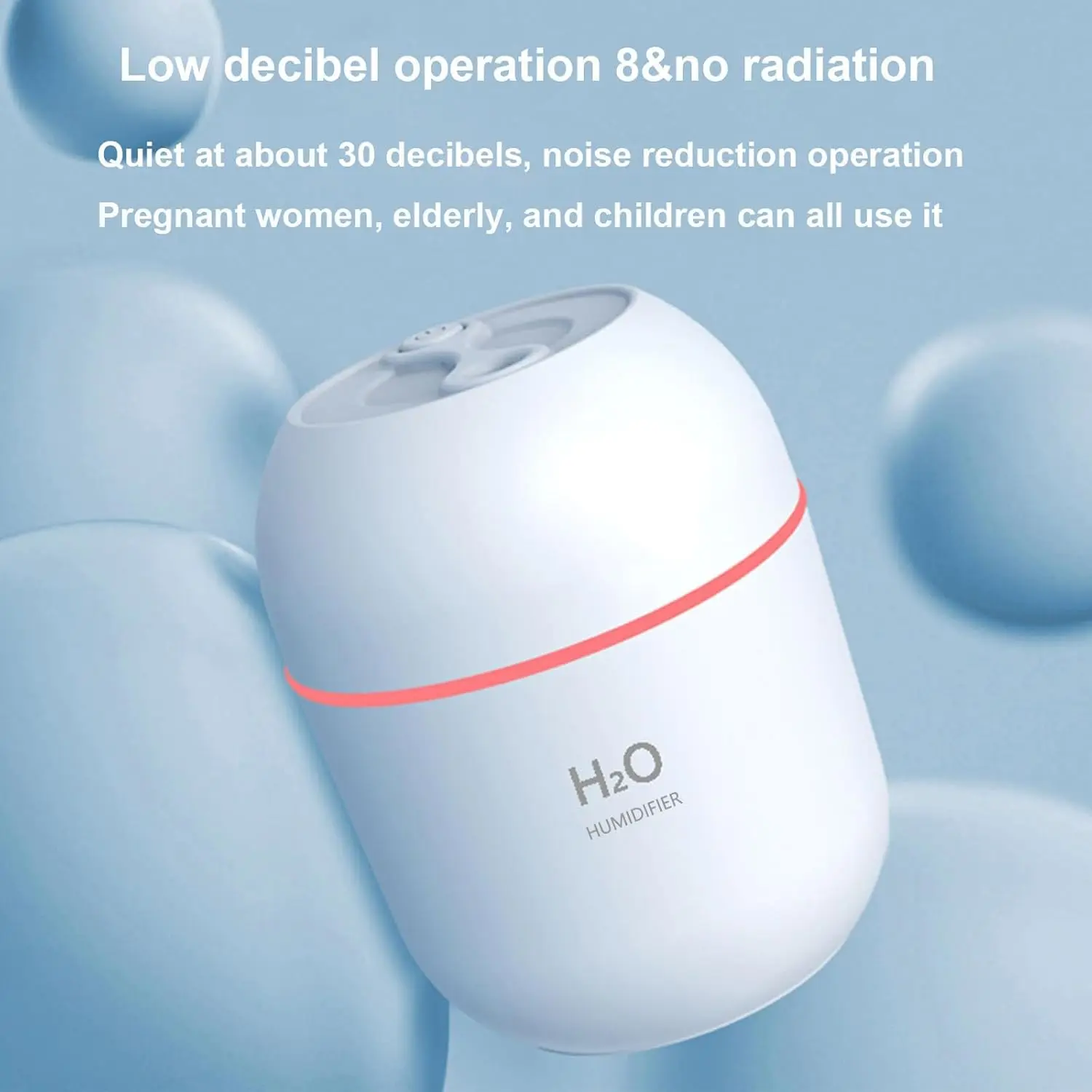 Humidifier Usb Rechargeable Humidifier with  night light  Office Desk Humidifier Bedroom Hydration Meter Portable Humidifier Dai