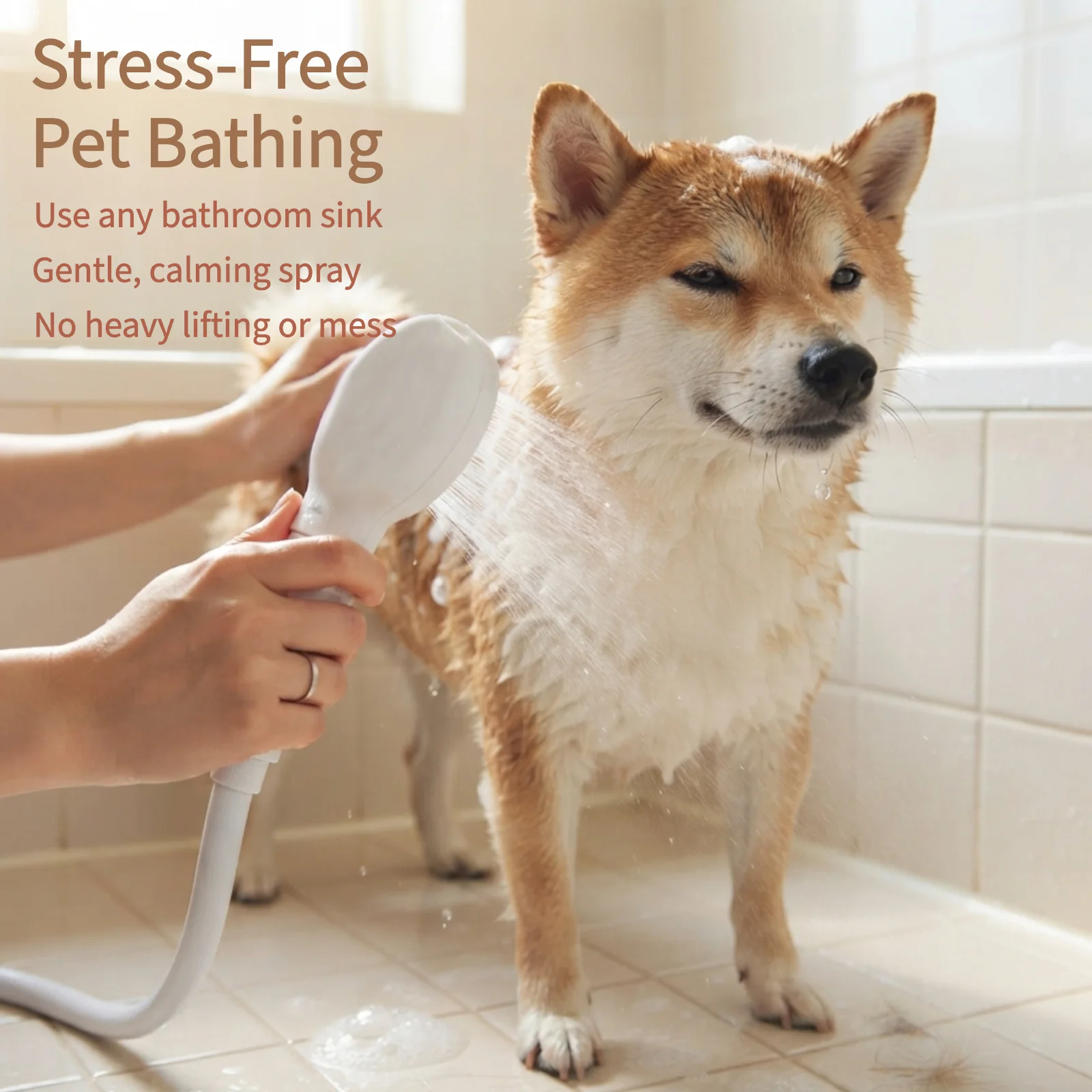 Portable Shower Head And Hose With Shower Attachment For Prolonged Taps Bath Dog