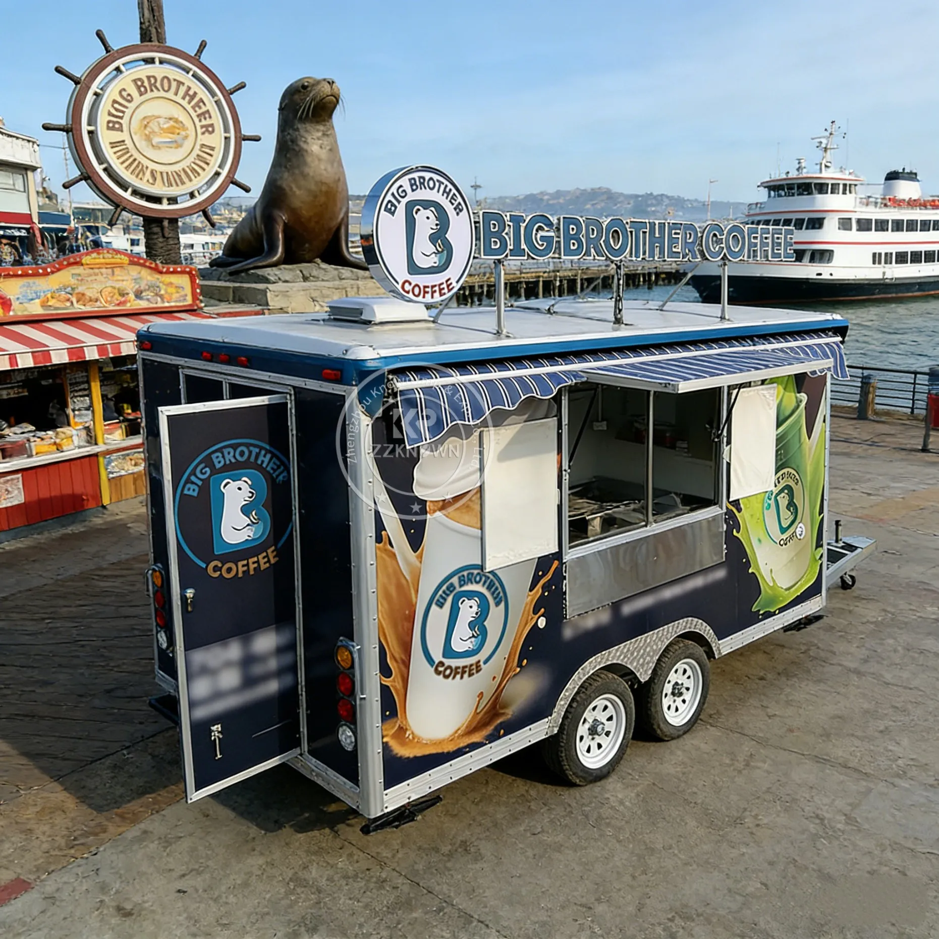 

Custom Size Dessert Fast Food Truck Container Kitchen Dessert Trailer for Sale Pasta Food Truck with Full Kitchen