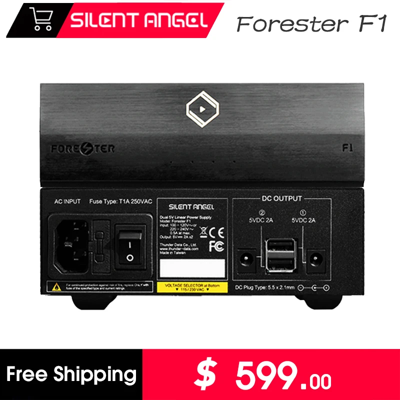 Silent Angel Forester F1 Versorgung mit hochpräzisen Duo-Gleichstrom ausgängen und rausch armer Technik Digitale Musik stabile lineare Leistung