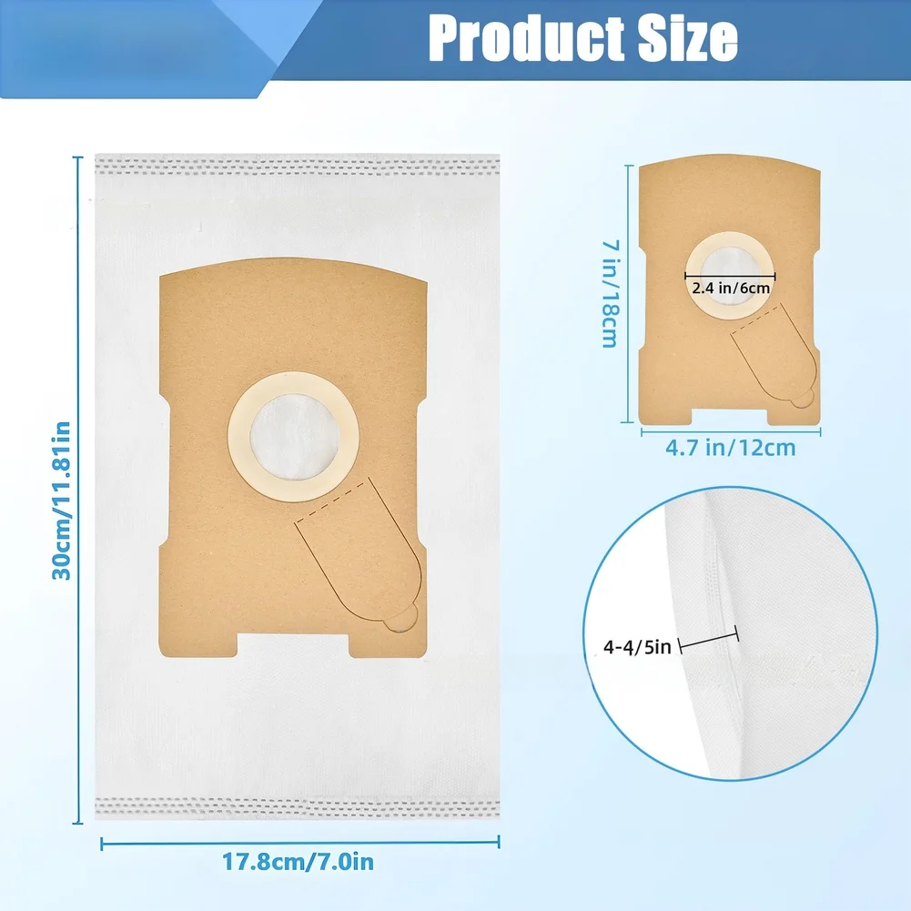 10Pcs Dust Bags For Tiger VT260 VT265 VT270 FP260 Vacuum Cleaner Spare Parts Replacement Dust Bags Household Supplies