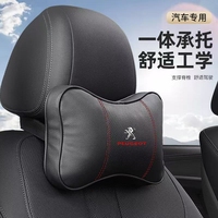 Car Leather Seat Headrest Neck Pillow Head Cushioning Accessories For Peugeot 408 4008 308 3008 Rifter 5008 508 2008 208 301 RCZ