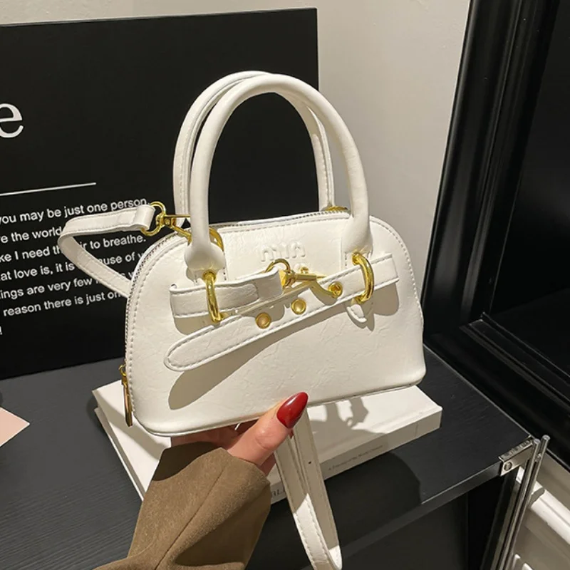 Trendy Mini Dome Crossbody Bag, Versatile Multi-Color Options, Classic Gold Hardware & Adjustable Strap, Ideal for Daily Urban S