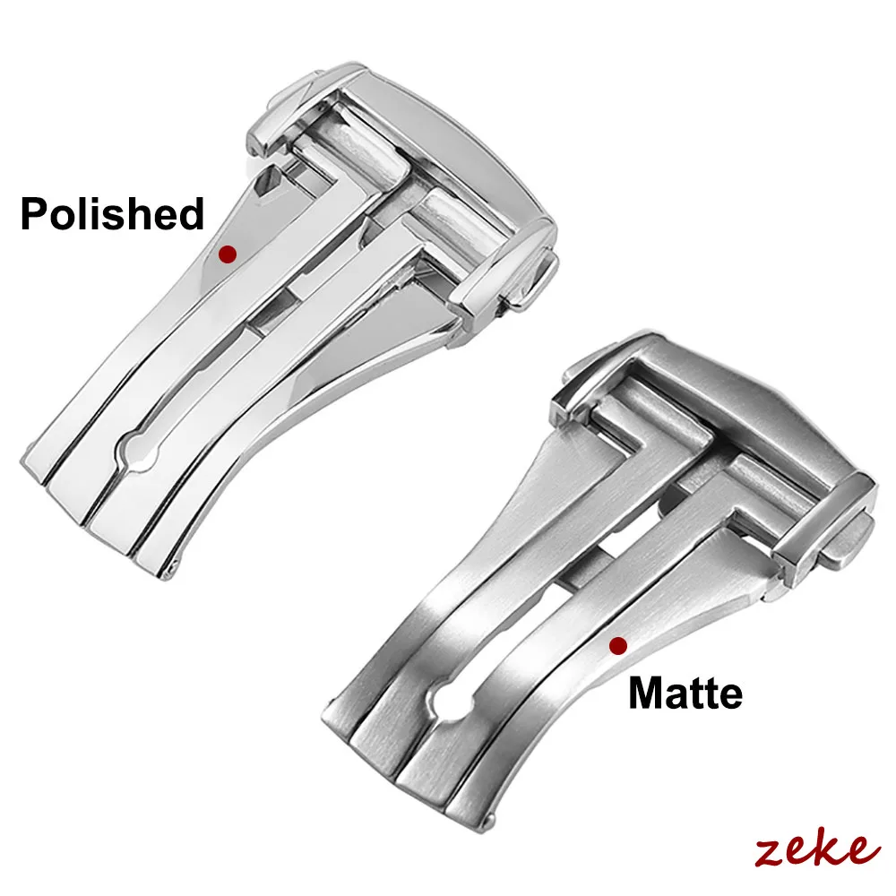 18mm 20mm Stainless Steel Folding Watch Buckle for Omega Polished / Matte Deployment Clasps for Omega Seamaster Watchband Button image 5