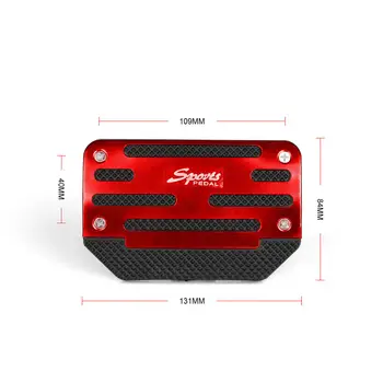 2 ks/sada univerzálních protiskluzových hliníkových krytů pedálů automatické převodovky pro brzdový plyn 8 nejlepší prodej pedály Sim Racing - №7