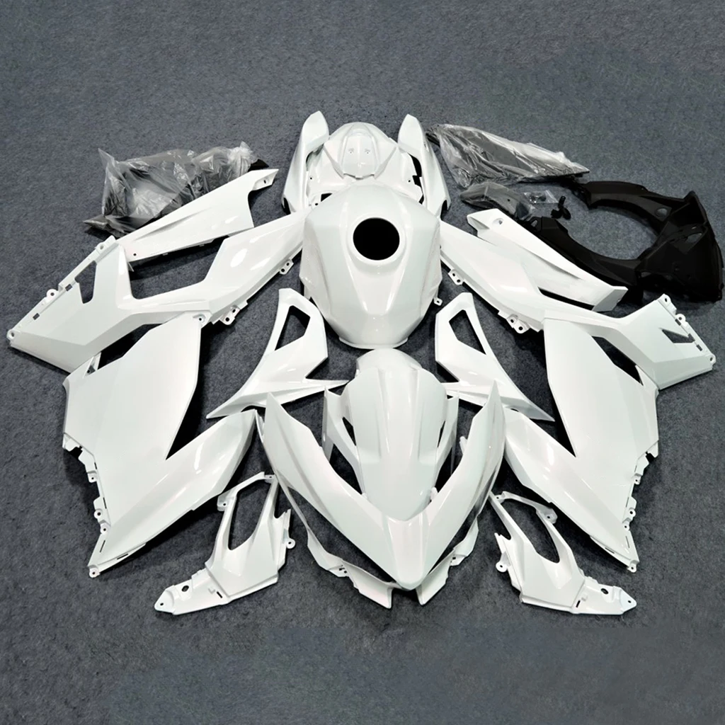 

Для KAWASAKI NINJA400R 2018 2019 2020 2021 2022 2023 2024 белые обтекатели для мотоциклов EX400R 18-24 настраиваемый комплект обтекателей