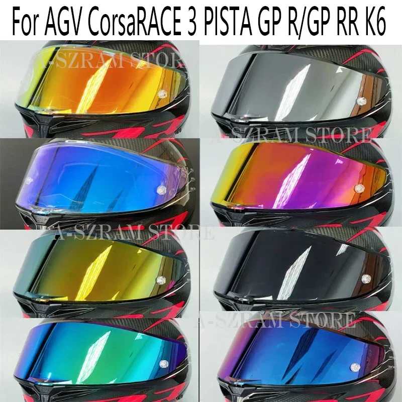 หน้ากากหมวกกันน็อคกระบังหน้าสำหรับ AGV corsarace 3 pista GP RR K6บังแดดชิ้นส่วนหมวกกันน็อคความแข็งแรงสูง