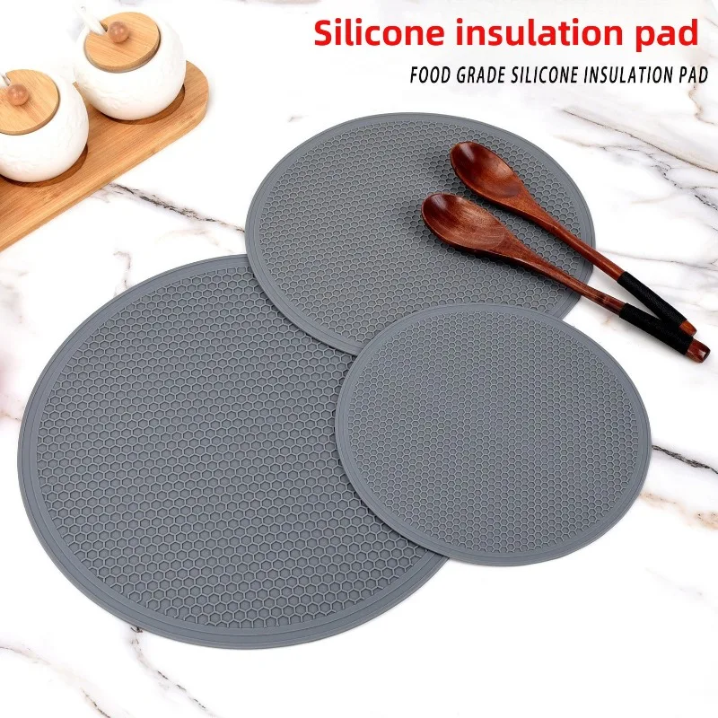 Silicone Induction Cooker Heat Insulation Pad High Temperature Round Kitchen Dining Table Pot Mat Coaster Silicone