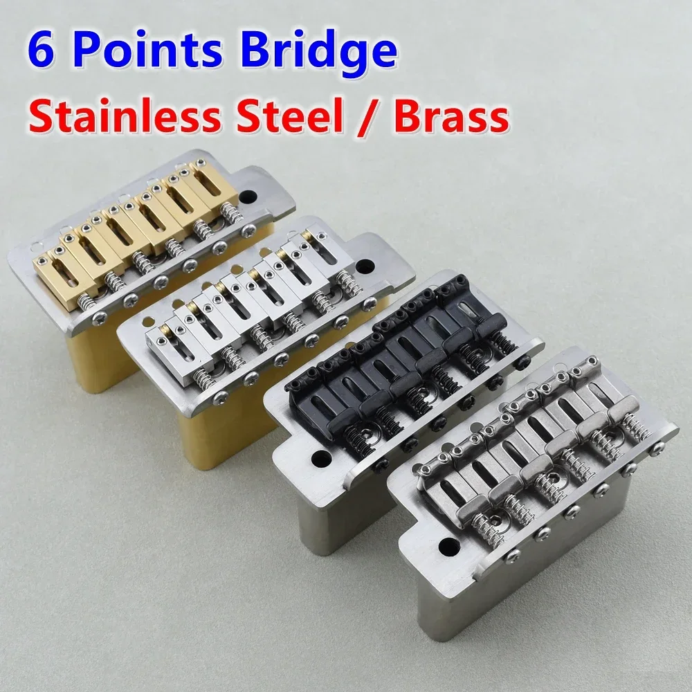 

6 Point 510Style Tremolo System Bridge with 10.5mm Saddle And Block -Stainless Steel Brass Titanium Alloy Suitable for Guitars