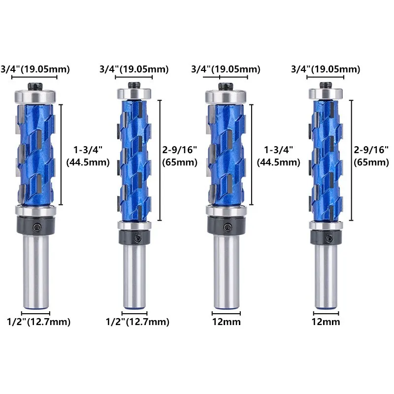 Imagem -03 - Fresa 12 mm Haste Nivelada Guarnição Fresa de Carboneto Sólido Espiral Rolamento Duplo Cnc Roteador Bit para Madeira