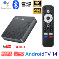 Android 14 TV Box Bluetooth 5.0 ATV  4K Set Top Box   RK3518  2.4G&5G Dual WIFI6 Voice Remote Media Player For Yourube  Netflix