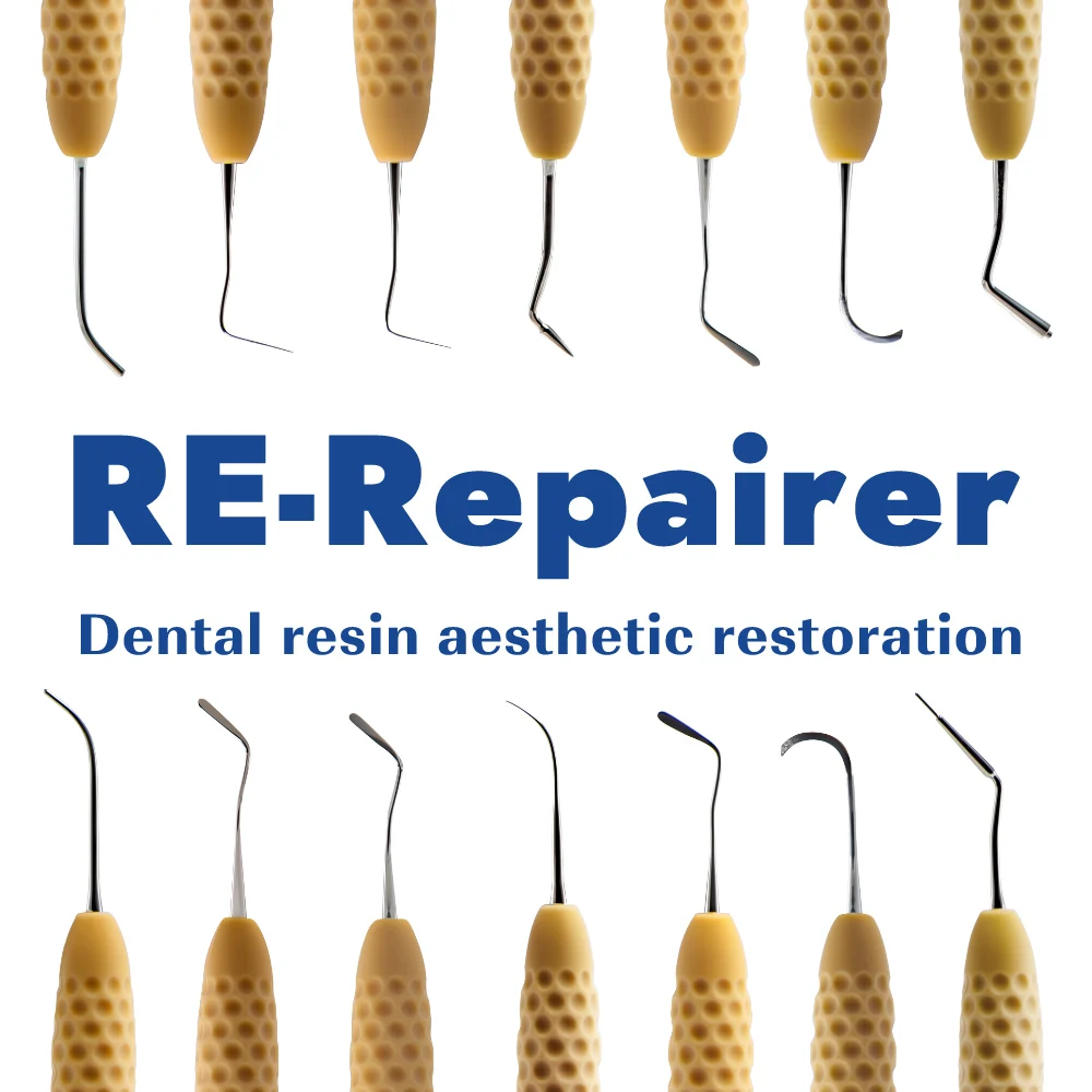 XND Dental Resin Spatulas Silicon Set Dentistry Tool Composite Resin Filler Instruments Kit Aesthetic Restoration Dentist Tool