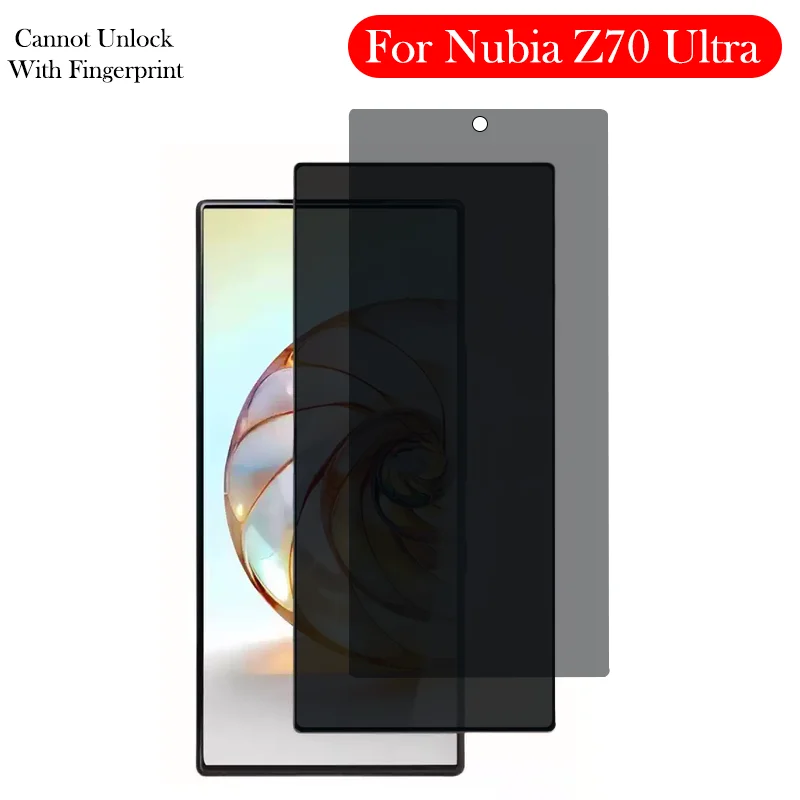 

2PC Privacy Tempered Glass For ZTE Nubia Z70 Ultra Anti Spy Screen For Nubia Z70 Ultra