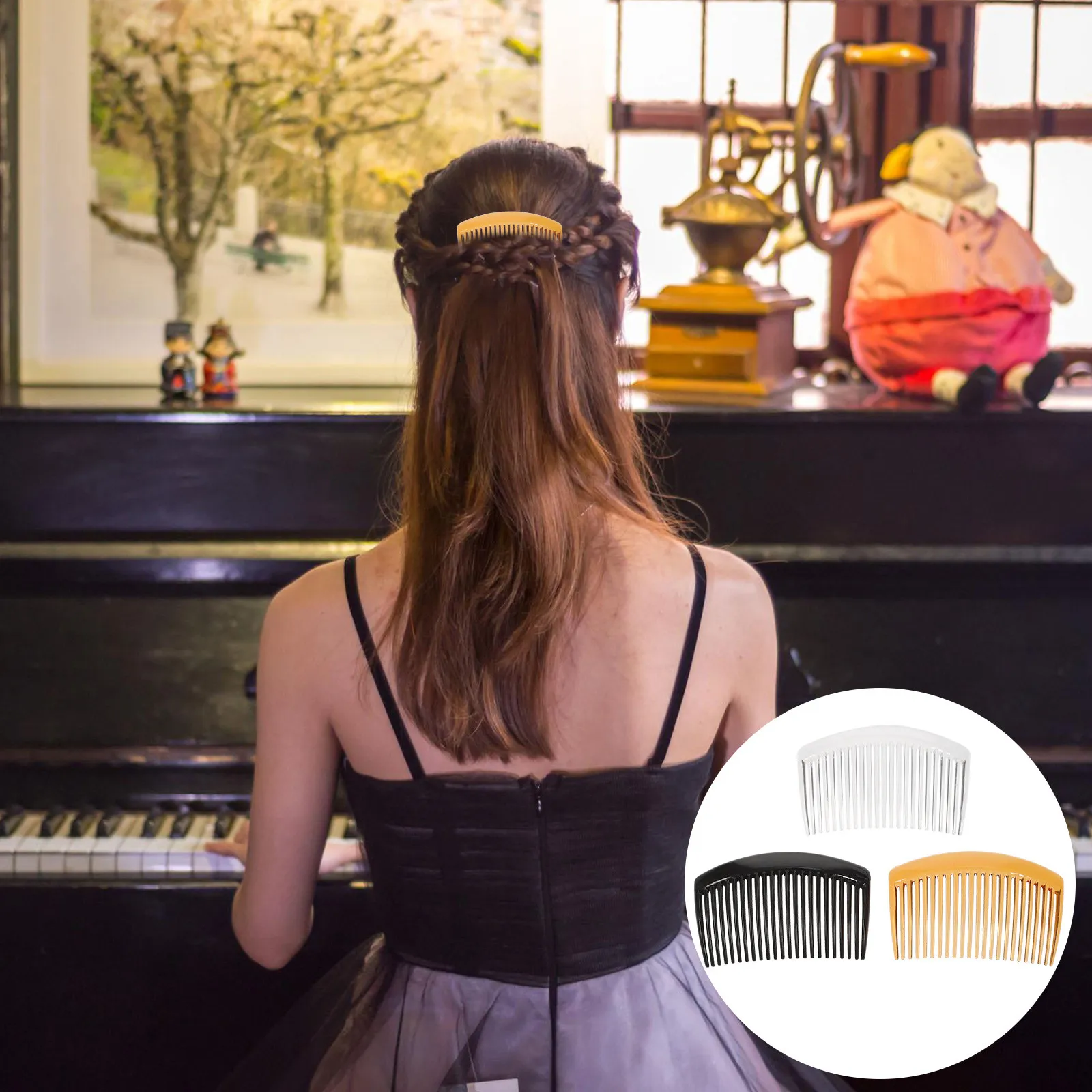 10Pcs Plastic Hair Combs for Women Fine Curly Straight Long Short Hair Detangle Without Pulling Breakage Wedding Bridal