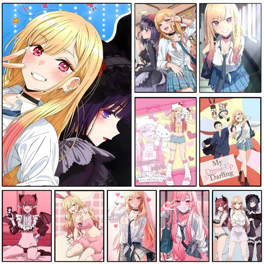 Marin Kitagawa Anime-Poster, Kunst mit Drucken, für Zuhause, Schlafzimmer, Wohnzimmer, Dekoration, Geschenk