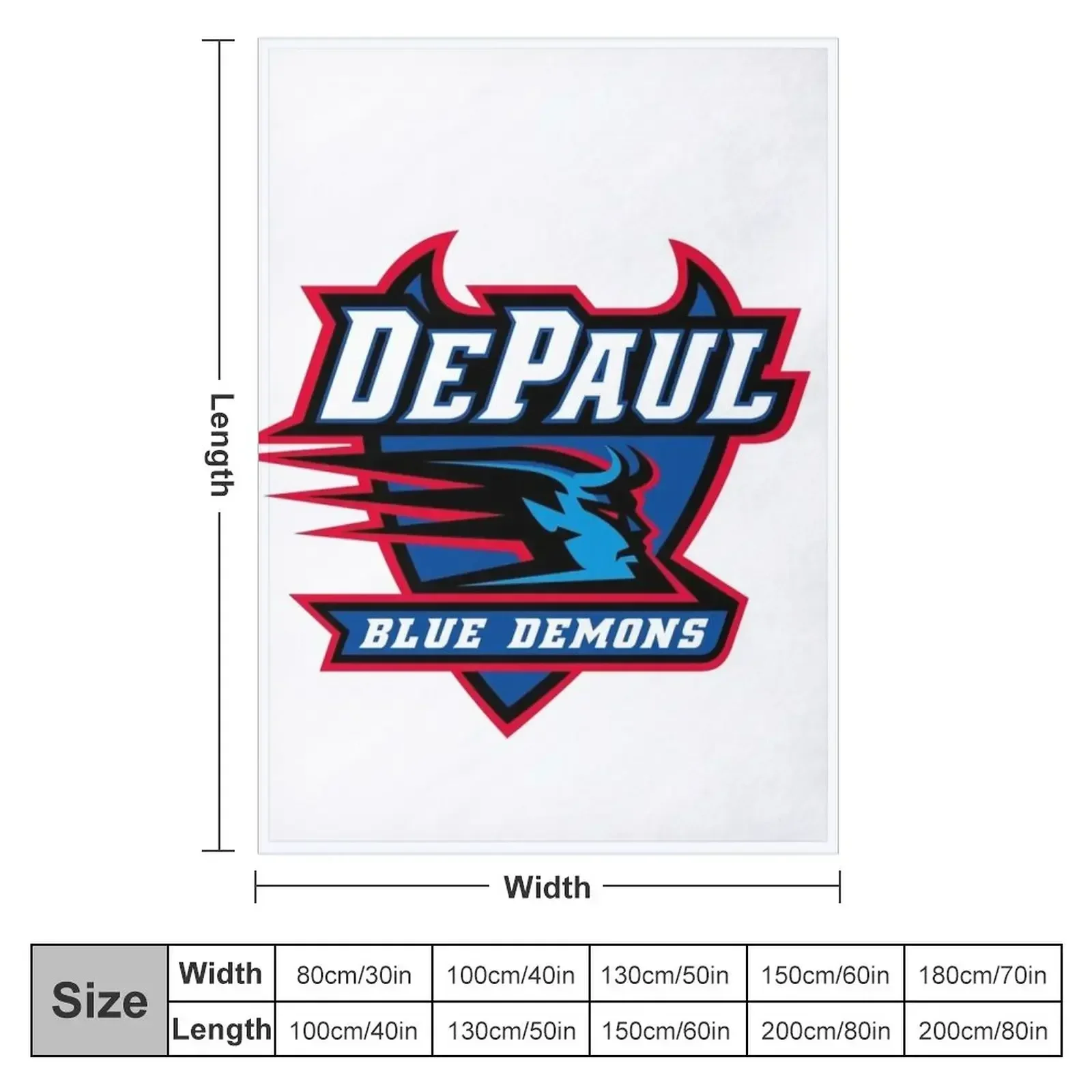 DePaul Blue Demons Throw Blanket Bed linens Summer Beddings Blankets