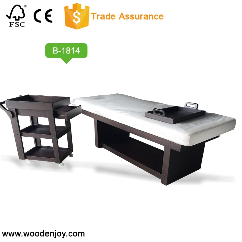 New solid wood beauty bed massage bed spa bed trolley B-1814