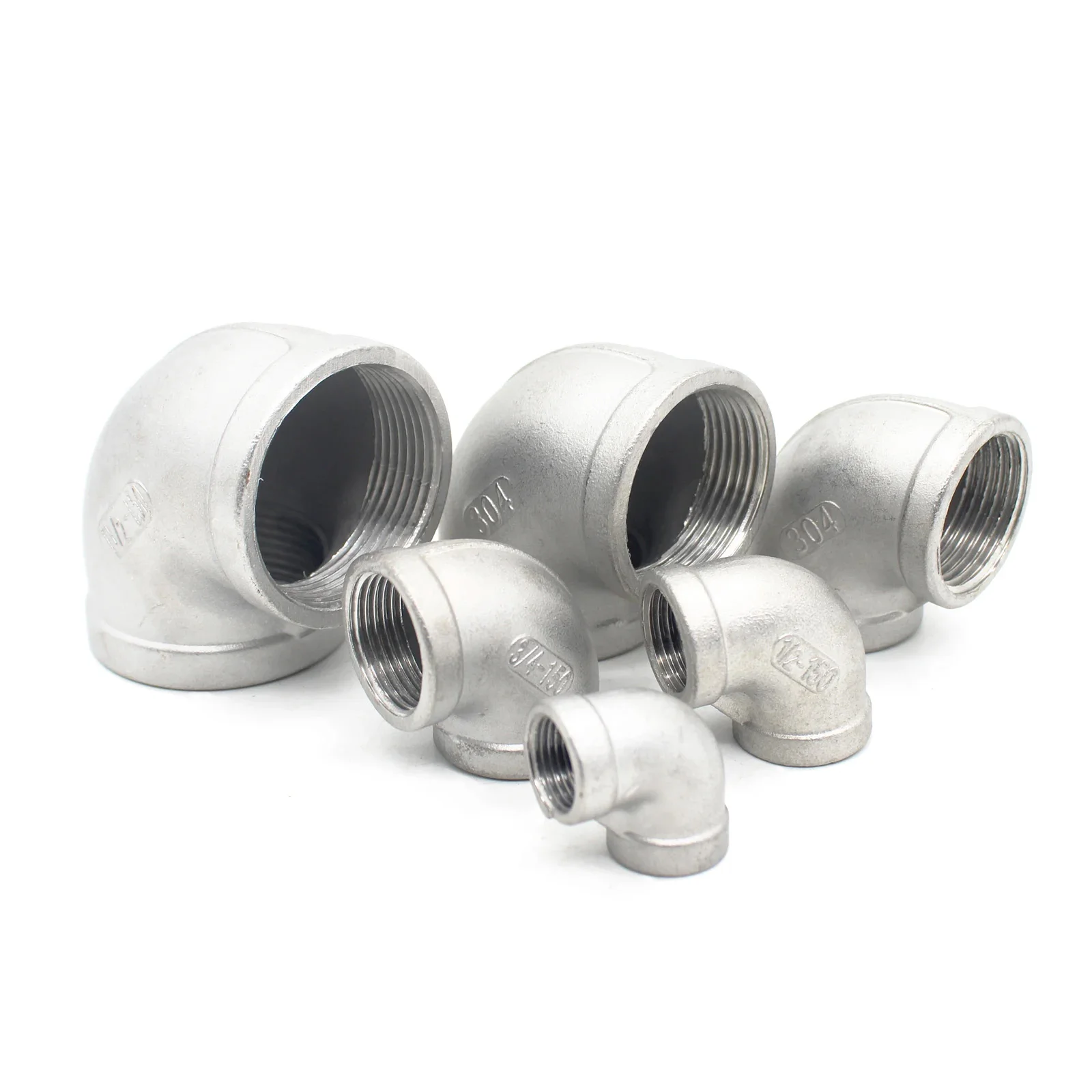 

Elbow 90 Degree Angled SS304 Female* Female Threaded Pipe Fittings Elbow Threaded connection Adapter 1/4"3/8" 1/2" 3/4"1" 1-1/2"