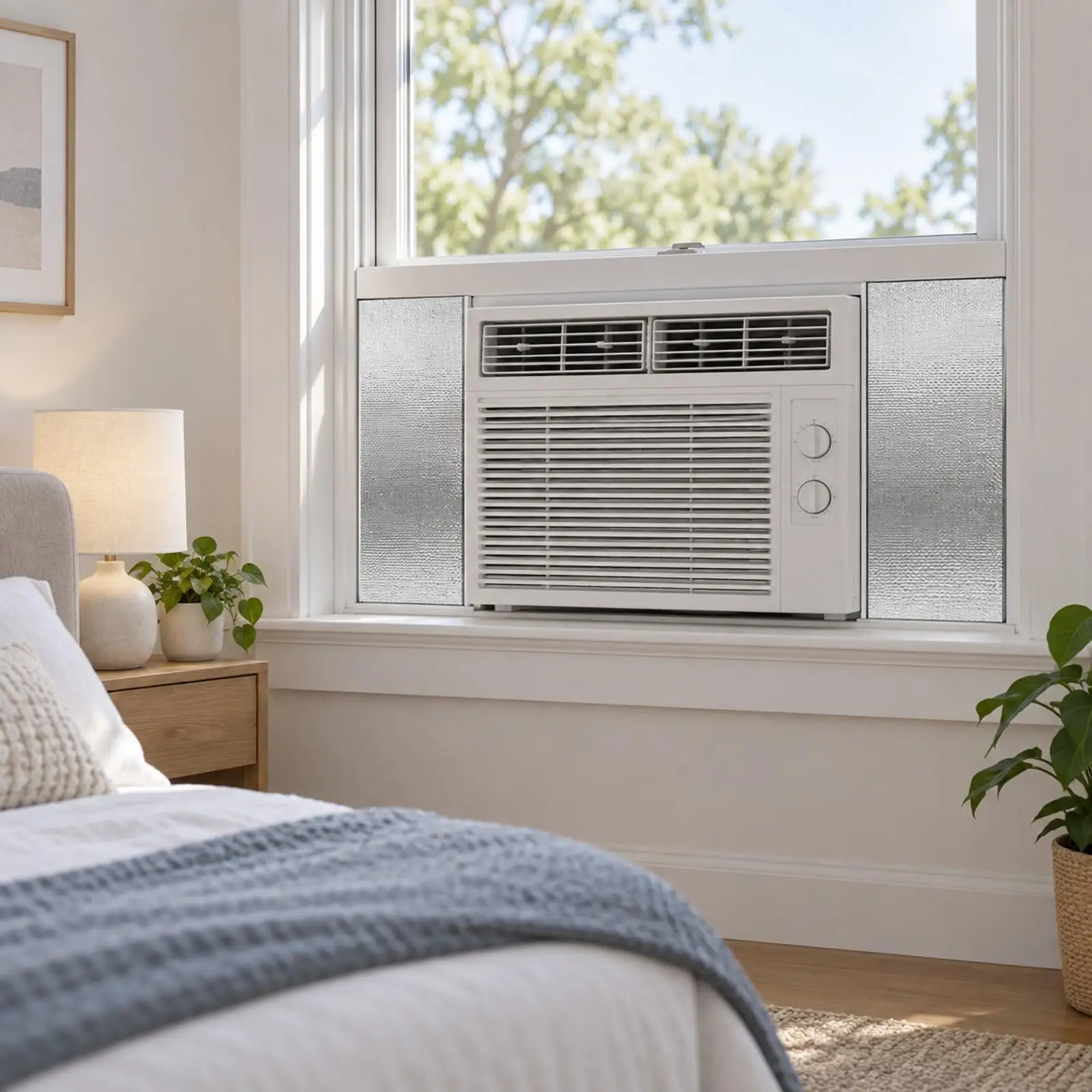 2 Pieces Window Alternating Current Side Panel with Patches All Season Customizable Window Alternating Current Seal